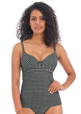 Koszulka kąpielowa Freya Swim CHECK IN AS201956MOM Uw Plunge Tankini Top Monochrome