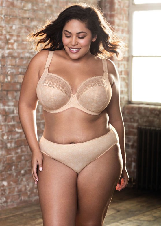 Biustonosz Elomi KIM EL4340CAL Uw Plunge Bra - Stretch Caramel