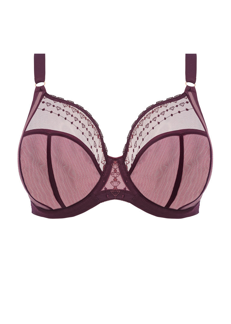 Biustonosz Elomi MATILDA EL8900WID Uw Plunge Bra Wine Diamond