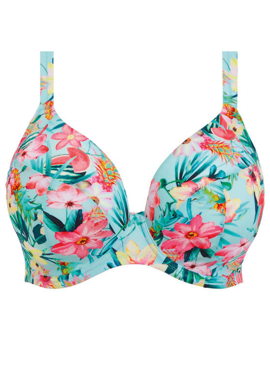 Biustonosz kąpielowy Elomi ALOHA ES7152AQA Uw Plunge Bikini Top Aqua