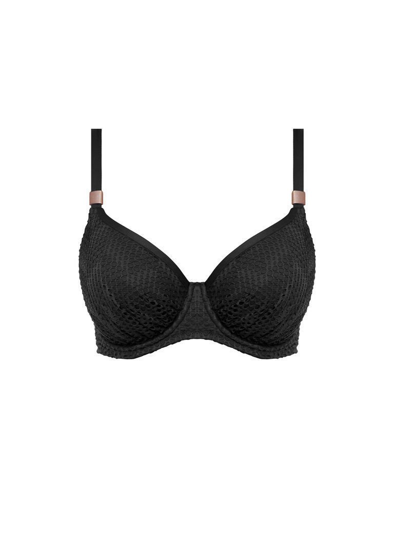 Biustonosz kąpielowy Fantasie MARSEILLE FS6680BLK Uw Gathered Full Cup Bikini Top Black