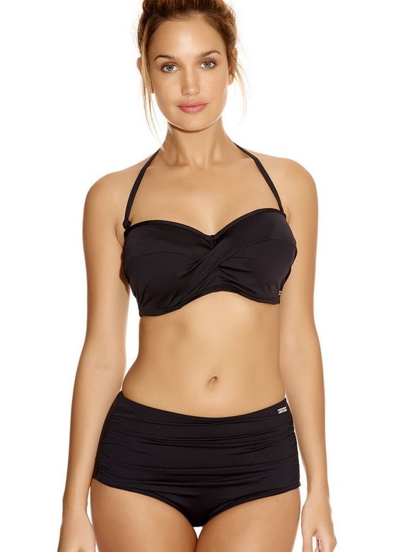 Biustonosz kąpielowy Fantasie Swim VERSAILLES FS5750BLK Uw Twist Bandeau Bikini Top Black