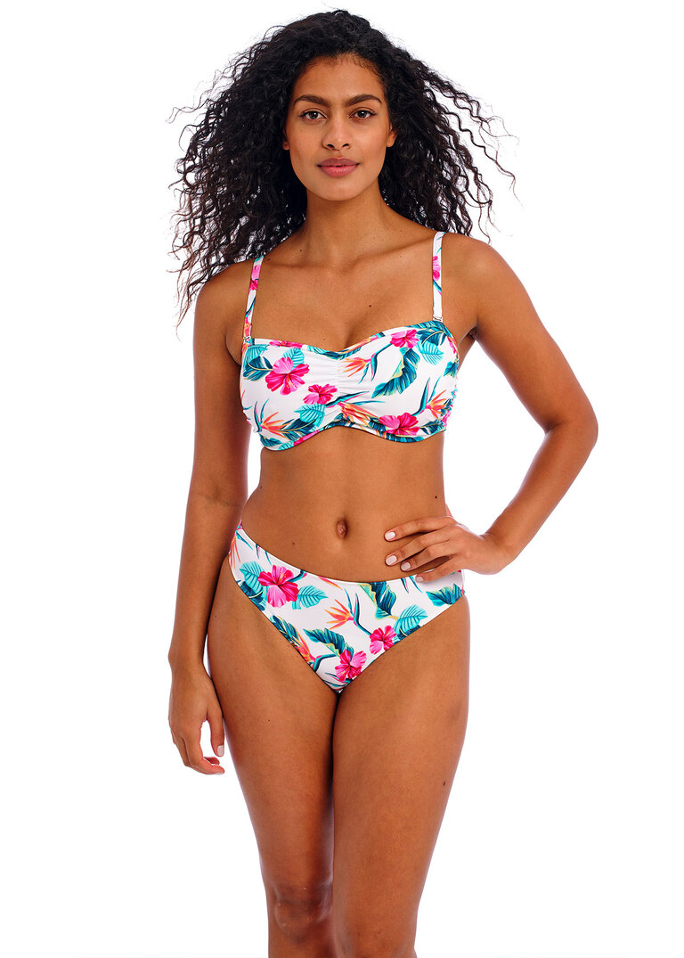 Biustonosz kąpielowy Freya Swim PALM PARADISE AS205010WHE Uw Bandeau Bikini Top White