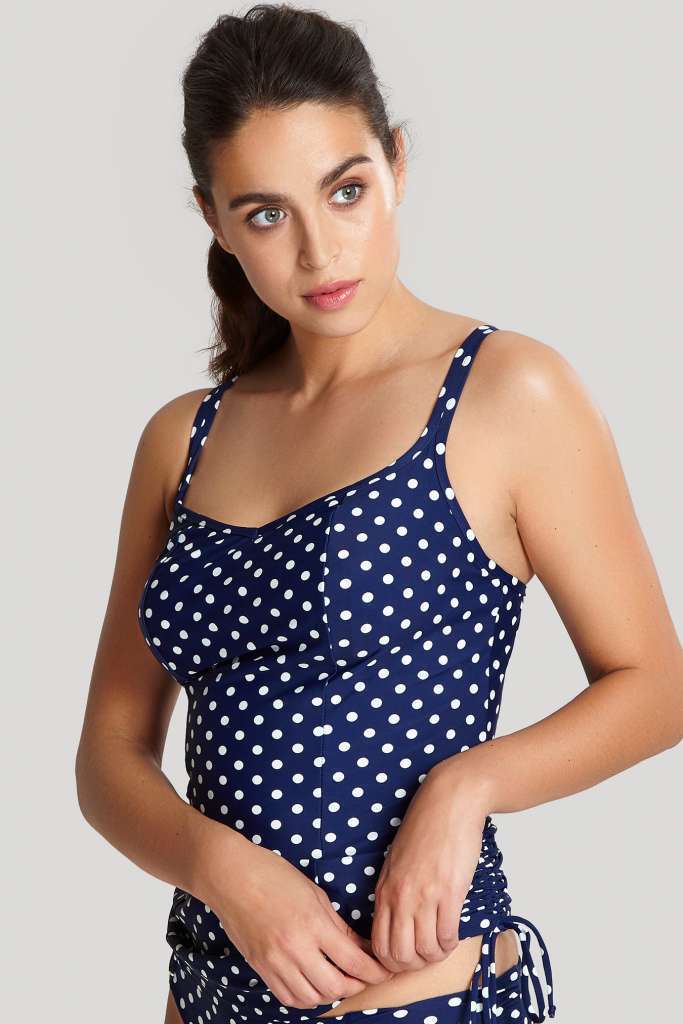 Koszulka kąpielowa Panache Swim Anya Spot SW1011 Balconnet Tankini Navy/Ivory