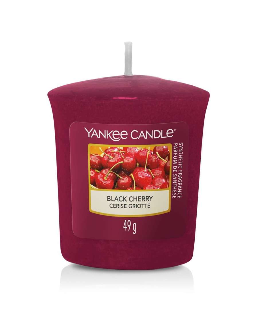 Mała świeczka zapachowa Votive Yankee Candle BLACK CHERRY