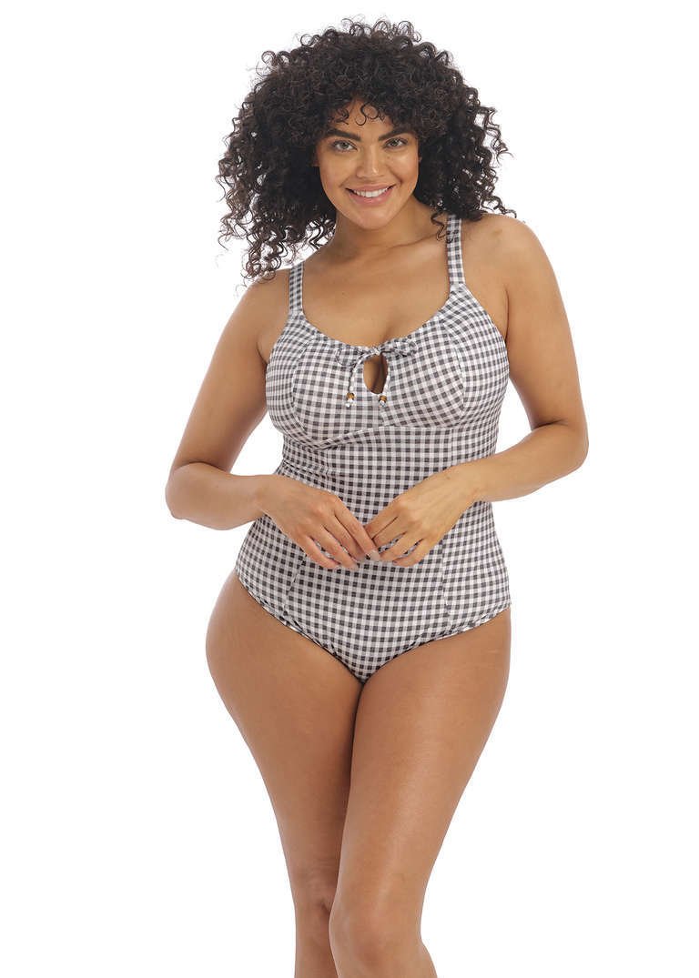 Strój kąpielowy Elomi Swim CHECKMATE ES800345GYL Non Wired Moulded Swimsuit Grey Marl