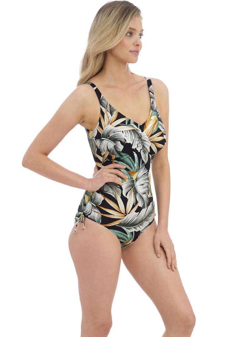 Strój kąpielowy Fantasie Swim BAMBOO GROVE FS501630JET Uw V-neck Swimsuit With Adjustable Leg Jet