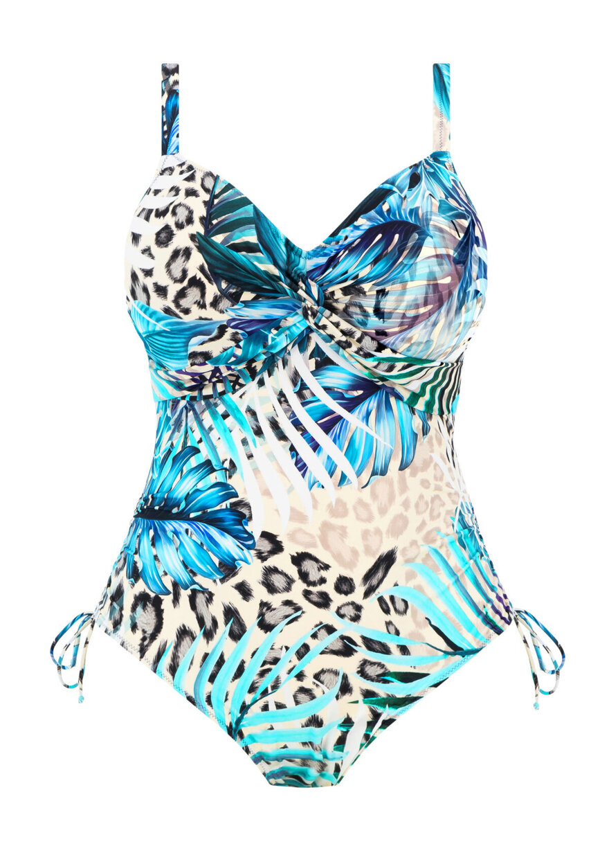 Strój kąpielowy Fantasie Swim KABINI OASIS FS502131AEG Uw Twist Front Swimsuit With Adjustable Leg Aegean 