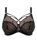 Biustonosz z paskami Elomi SACHI EL4353BFL Uw Plunge Bra Black Butterfly