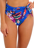 KOMPLET - Bandeau kąpielowe Fantasie Swim HALKIDIKI FS501909ULE Uw Twist Bandeau Bikini Top Ultramarine (38G) + majtki do wyboru